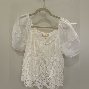 Moulinette Soeurs White Floral Top